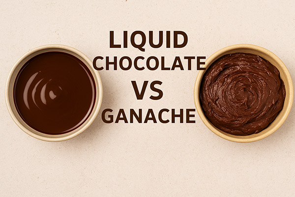 فرق شکلات مایع و گاناش