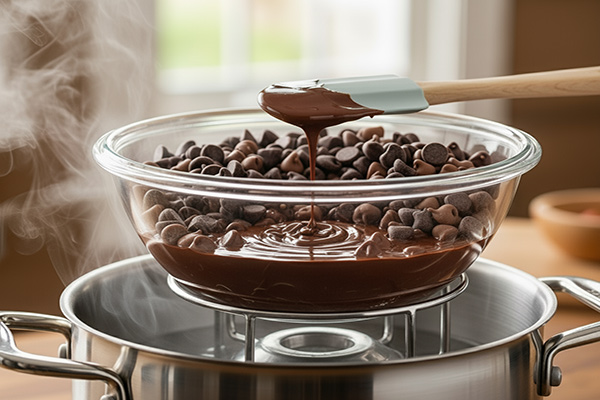 آب کردن شکلات سکه ای