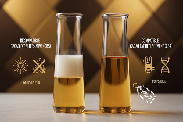 مقایسه روغن CBS پایه پالم و نارگیل