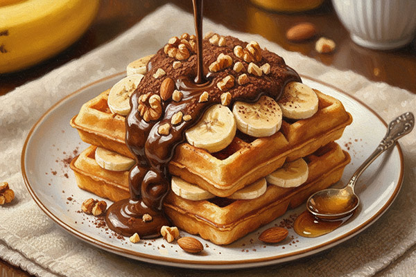 کرم کاکائو مخصوص وافل و پنکیک