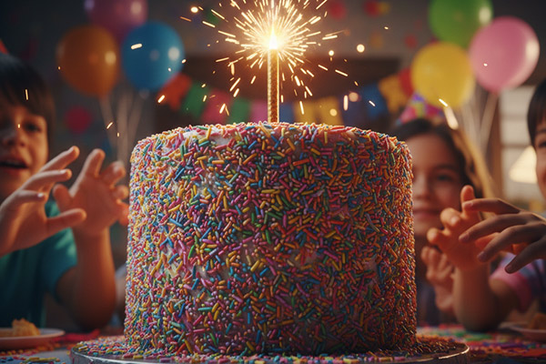 ترافل رنگی برای کیک