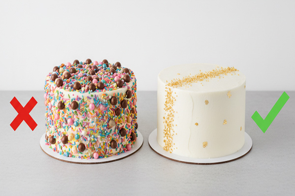 جلوگیری از پخش شدن رنگ ترافل روی خامه سفید