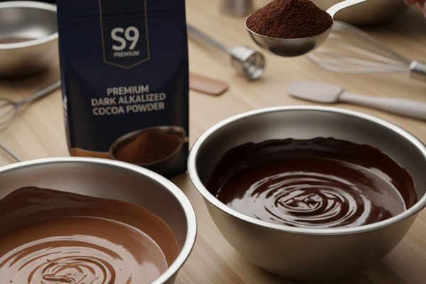 قدرت رنگ‌دهی پودر کاکائو S9